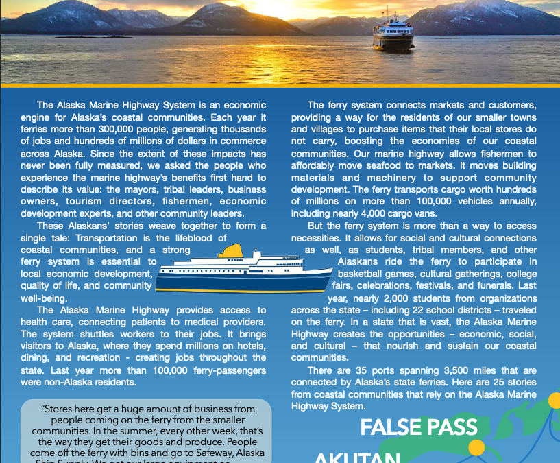 The Value of Alaska’s Marine Highway in 25 Stories 